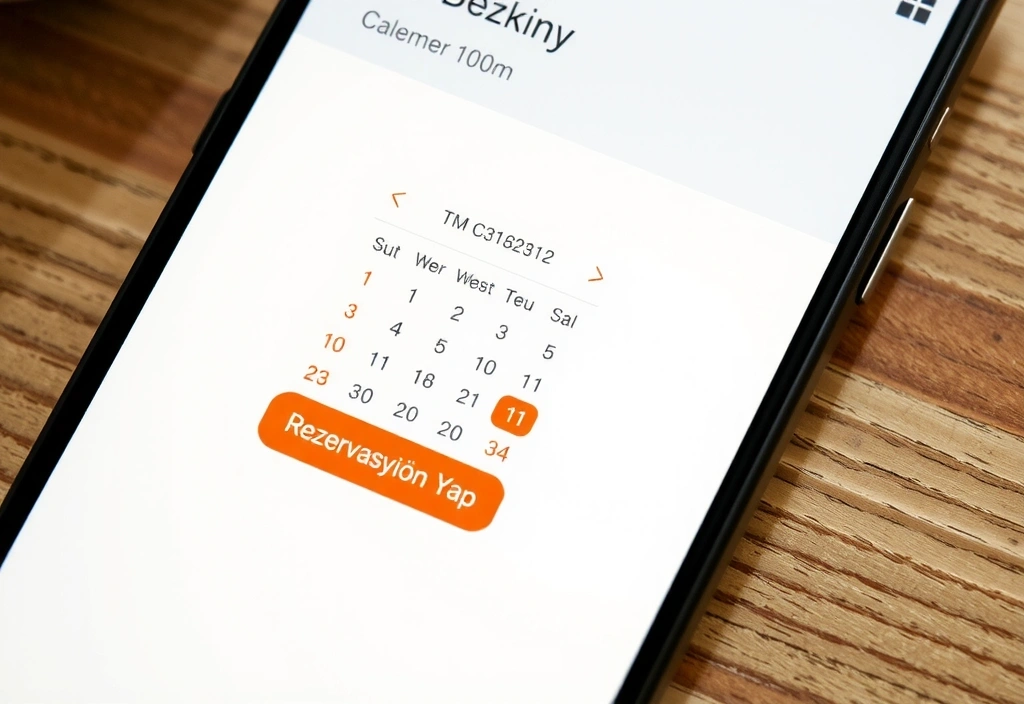 Otel rezervasyon arayüzü önizlemesi.